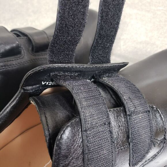 Apex Shoes Men 10.5 Black Walking Therapeutic Athletic Two Strap Slip Resistant - Picture 9 of 13